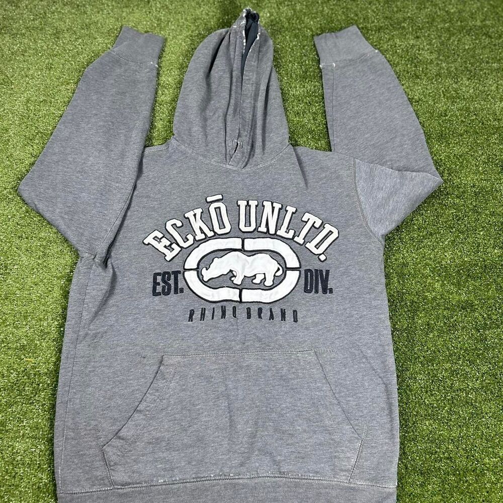Ecko-unltd Men's Grey Hoodie